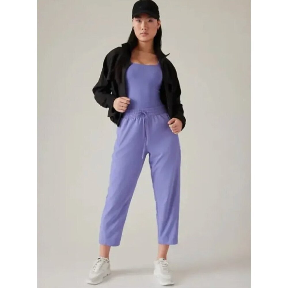 Athleta Arrival Straight Leg Ankle Pants Dark Adonis Blue Purple NWOT Size 18